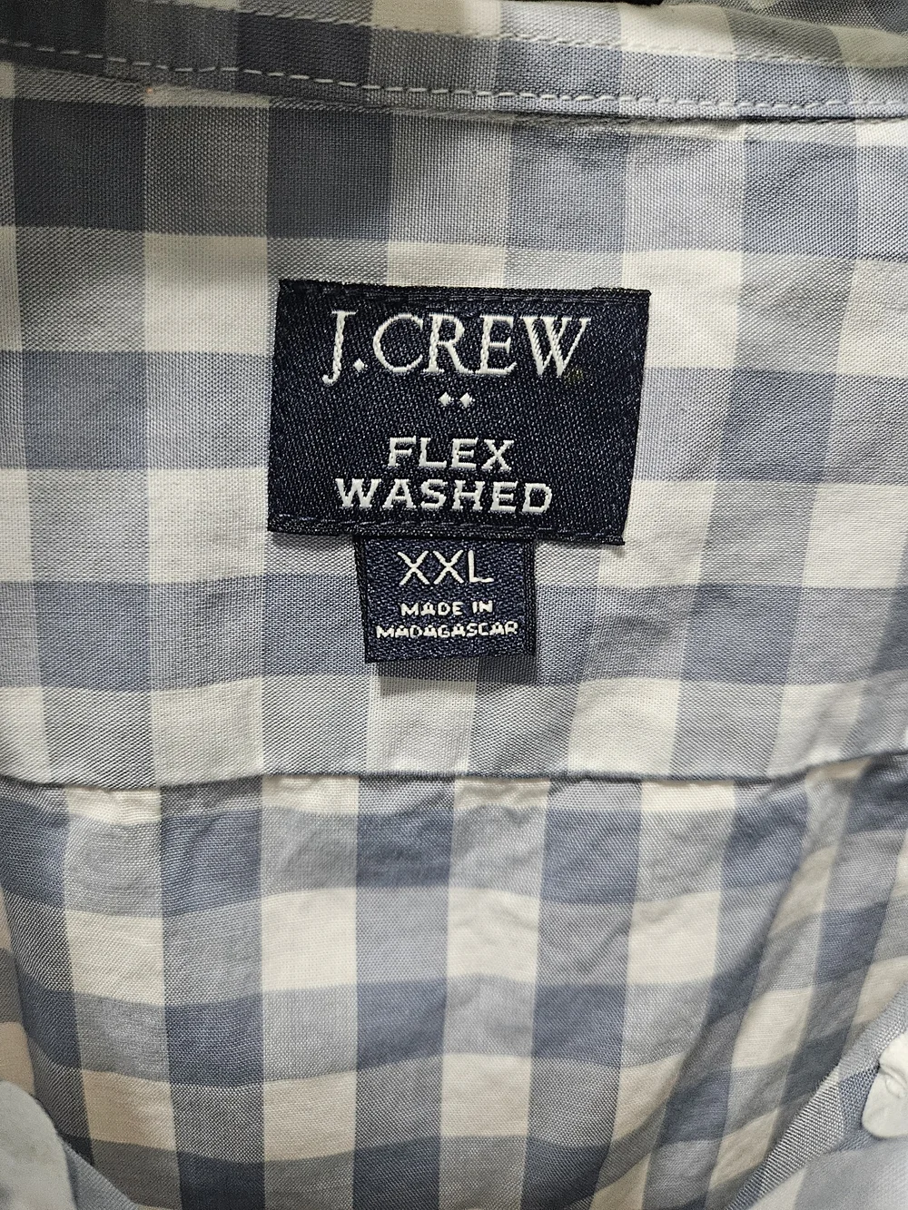 J. Crew Men’s Light Blue & White Gingham Cotton Button-Down Shirt NEW
